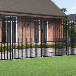 Vidaxl - Recinzione Cancello con Punta a Lancia Nera 305x223cm Acciaio