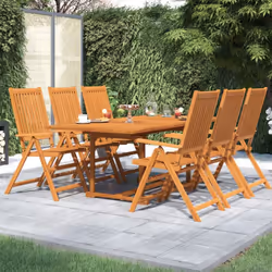 Godetevi un bel pasto all'aperto con la vostra famiglia e i vostri amici con questo set da pranzo da giardino in legno! Mater ...
