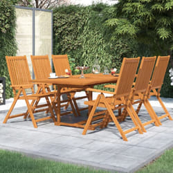 Set Mobili da Pranzo da Giardino 7 pz Legno Massello di Acacia Vidaxl