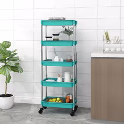 Questo carrello è perfetto per organizzare e ordinare le cose in cucina, bagno, ufficio, ecc. Questo carrello per la casa è r ...