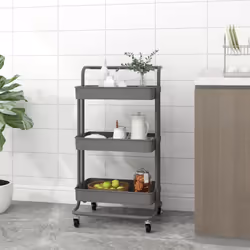 Questo carrello è perfetto per organizzare e ordinare le cose in cucina, bagno, ufficio, ecc. Questo carrello per la casa, co ...