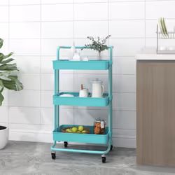Questo carrello è perfetto per organizzare e ordinare le cose in cucina, bagno, ufficio, ecc. Questo carrello per la casa, co ...