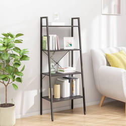 Libreria, Scaffale Portaoggetti Autoportante con 4 Ripiani Nero 56x35x140 cm Vidaxl 3388