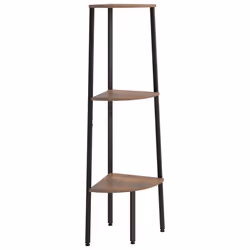 VidaXL 336389, Nero, Marrone, Acciaio, Legno, 455 mm, 315 mm, 1200 mm