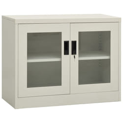 Armadio per Ufficio Grigio Chiaro 90x40x70 cm in Acciaio Vidaxl