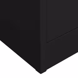 VidaXL 335948 schedario e accessori Acciaio, Vetro temperato Nero - Vista aggiuntiva 7