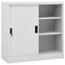 VidaXL 335951 schedario e accessori Acciaio Grigio chiaro