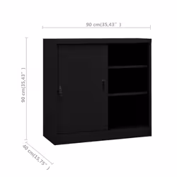 VidaXL 335952 schedario e accessori Acciaio Nero - Vista aggiuntiva 8