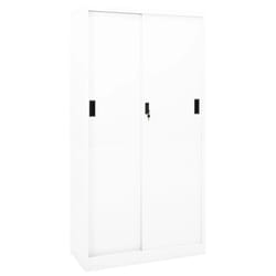 VidaXL 335958 schedario e accessori Acciaio Bianco