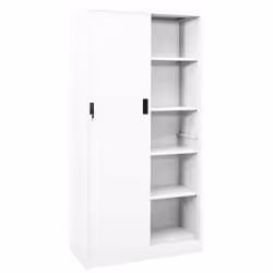 VidaXL 335958 schedario e accessori Acciaio Bianco - Vista aggiuntiva 2