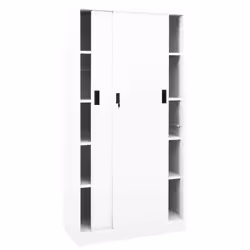 VidaXL 335958 schedario e accessori Acciaio Bianco - Vista aggiuntiva 3