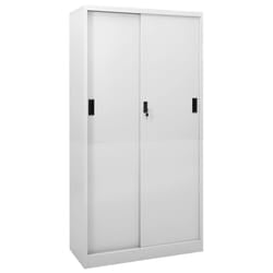 VidaXL 335959 schedario e accessori Acciaio Grigio chiaro