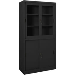 Mobile Moderno, Armadio Ufficio Anta Scorrevole Antracite 90x40x180 cm Acciaio Vidaxl 2794