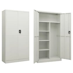 VidaXL 335971 schedario e accessori Acciaio Grigio chiaro