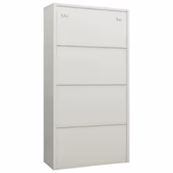 VidaXL 335971 schedario e accessori Acciaio Grigio chiaro - Vista aggiuntiva 4