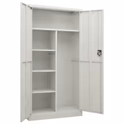 VidaXL 335971 schedario e accessori Acciaio Grigio chiaro - Vista aggiuntiva 5