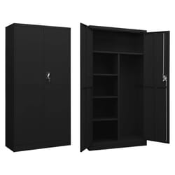 Armadio con Ripiani Nero 90x40x180 cm in Acciaiocod mxl 105217