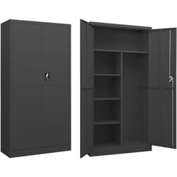 Armadio con Ripiani e ante 90x40x180 cm in Acciaio vari colori colore : Antracite