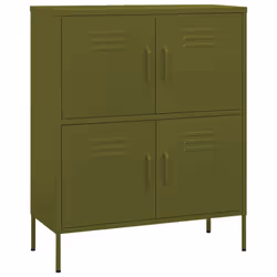 vidaXL Armadietto Verde Oliva 80x35x101,5 cm in Acciaio - Vista aggiuntiva 2