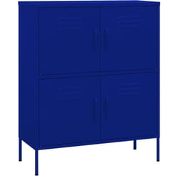 Armadietto Blu Marino 80x35x101,5 cm in Acciaio Vidaxl