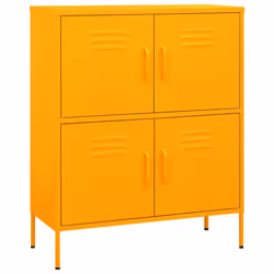 vidaXL Armadietto Giallo Senape 80x35x101,5 cm in Acciaio - Vista aggiuntiva 2
