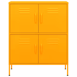 vidaXL Armadietto Giallo Senape 80x35x101,5 cm in Acciaio - Vista aggiuntiva 3