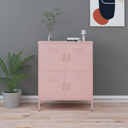 Mobile Moderno, Armadietto Rosa 80x35x101,5 cm in Acciaio Vidaxl 7017