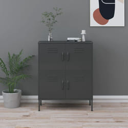 Armadietto in acciaio design industrial con 4 ante vari colori colore : Antracite