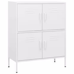 vidaXL Armadietto Bianco 80x35x101,5 cm in Acciaio - Vista aggiuntiva 2