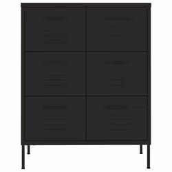 vidaXL Cassettiera Nera 80x35x101,5 cm in Acciaio - Vista aggiuntiva 3