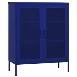 vidaXL Armadietto Blu Marino 80x35x101,5 cm in Acciaio - Vista aggiuntiva 2