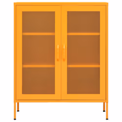 vidaXL Armadio portaoggetti Giallo Senape 80x35x101,5 cm Acciaio - Vista aggiuntiva 3