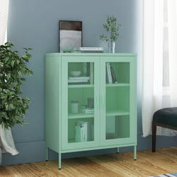 vidaXL Armadietto Menta 80x35x101,5 cm in Acciaio