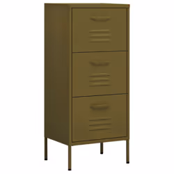 vidaXL Armadietto Verde Oliva 42,5x35x101,5 cm in Acciaio - Vista aggiuntiva 2