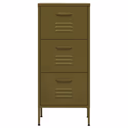 vidaXL Armadietto Verde Oliva 42,5x35x101,5 cm in Acciaio - Vista aggiuntiva 3