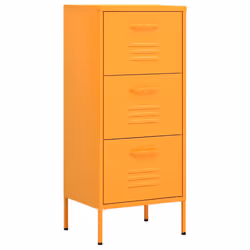 vidaXL Armadietto Giallo Senape 42,5x35x101,5 cm in Acciaio - Vista aggiuntiva 2