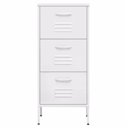 vidaXL Armadietto Bianco 42,5x35x101,5 cm in Acciaio - Vista aggiuntiva 3