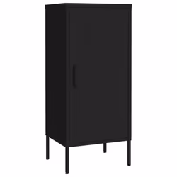 vidaXL Armadietto Nero 42,5x35x101,5 cm in Acciaio - Vista aggiuntiva 2