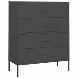 vidaXL Cassettiera Antracite 80x35x101,5 cm in Acciaio - Vista aggiuntiva 2