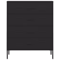 vidaXL Cassettiera Nera 80x35x101,5 cm in Acciaio - Vista aggiuntiva 3