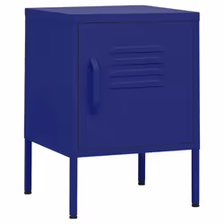 vidaXL Comodino Blu Marino 35x35x51 cm in Acciaio - Vista aggiuntiva 2