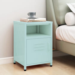 vidaXL Comodino Menta 35x35x51 cm in Acciaio