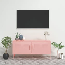 Vidaxl - Mobile tv Rosa 105x35x50 cm in Acciaio