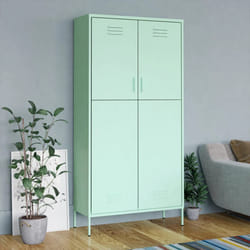 VidaXL 336248 armadio/guardaroba per camera da letto 4 ripiani 2 porta/porte Verde