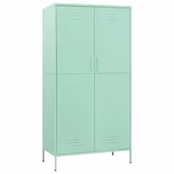 VidaXL 336248 armadio/guardaroba per camera da letto 4 ripiani 2 porta/porte Verde - Vista aggiuntiva 2