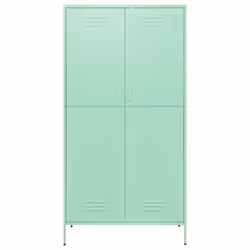 VidaXL 336248 armadio/guardaroba per camera da letto 4 ripiani 2 porta/porte Verde - Vista aggiuntiva 3