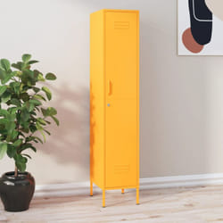 Mobile Moderno, Armadio Giallo Senape 35x46x180 cm in Acciaio Vidaxl 2505