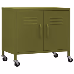 vidaXL Armadietto Verde Oliva 60x35x56 cm in Acciaio - Vista aggiuntiva 2