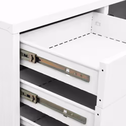 VidaXL 336405 schedario e accessori Acciaio Bianco - Vista aggiuntiva 8