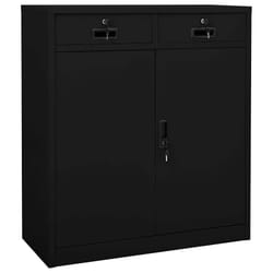 VidaXL 336411 schedario e accessori Acciaio Nero